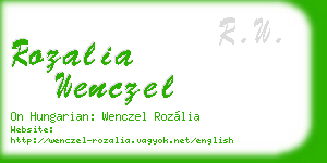 rozalia wenczel business card