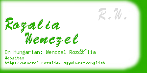 rozalia wenczel business card